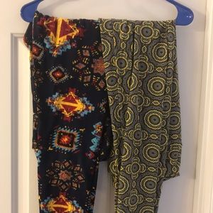 2 LuLaRoe TC leggings. EUC